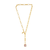 Audrey IN:STORE Collier court en rose plaqué or