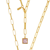 Audrey IN:STORE Collier court en rose plaqué or