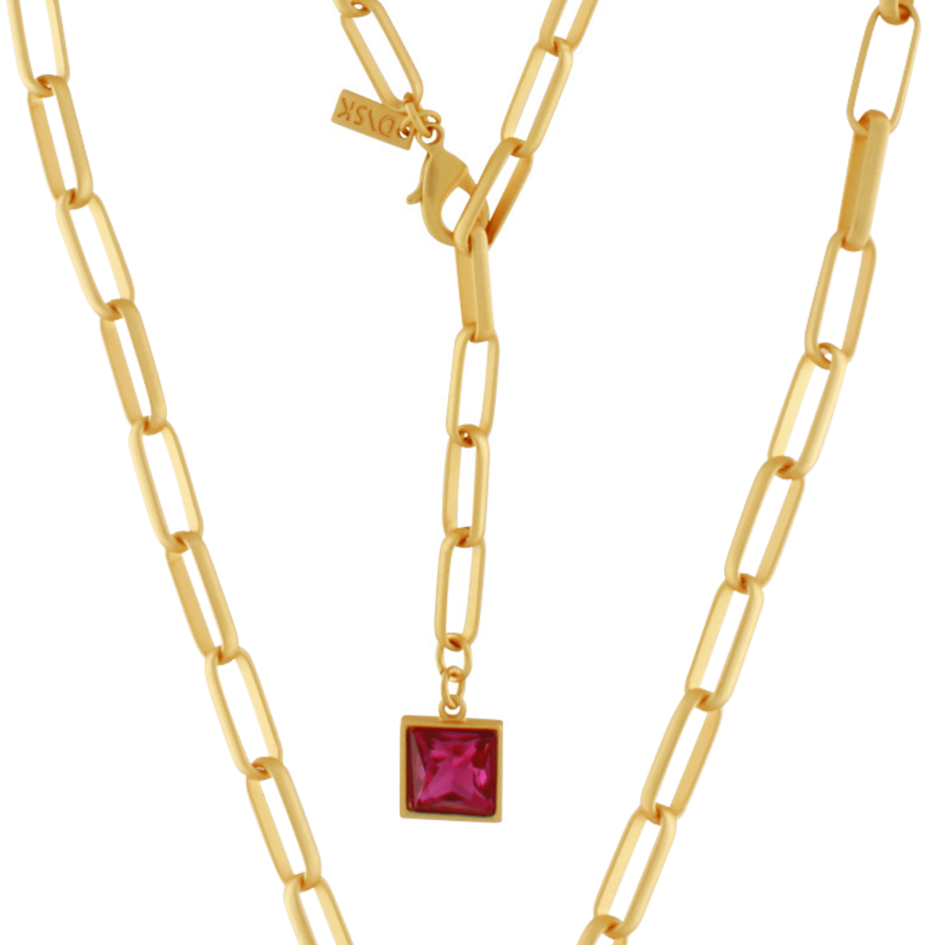 Audrey IN:STORE Short Fuchsia Necklace Gold PlatingDNSK Copenhagen