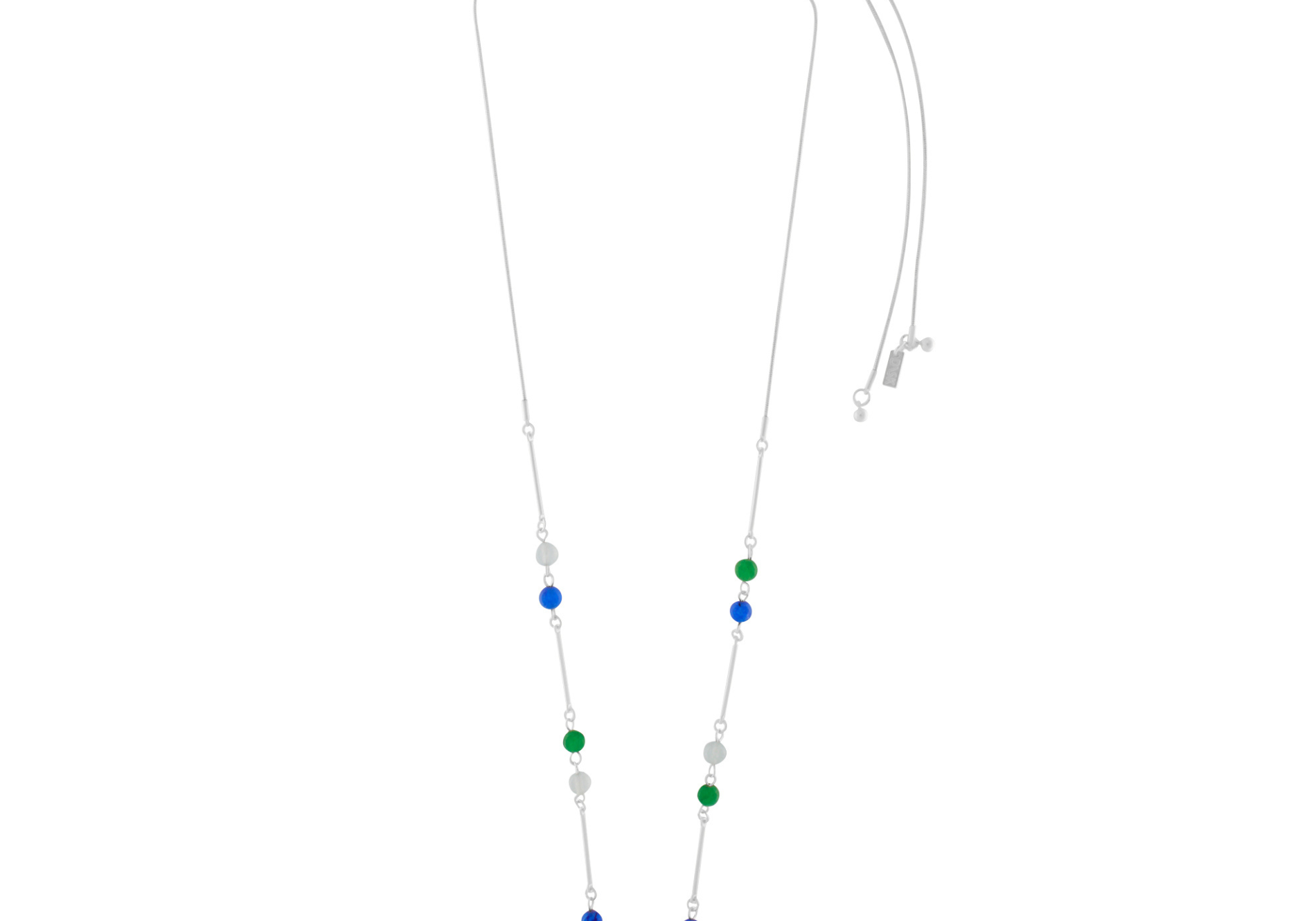 Audrey IN:STORE Adjustable Blueish Necklace Silver Plating, DNSK Copenhagen