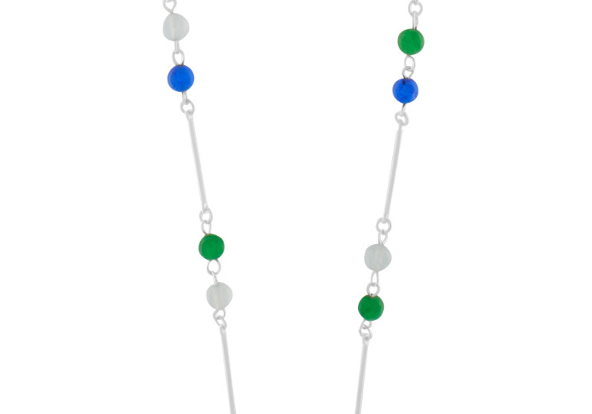 Audrey IN:STORE Adjustable Blueish Necklace Silver Plating, DNSK Copenhagen