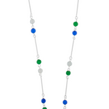 Audrey IN:STORE Collar Ajustable Azulado Plateado