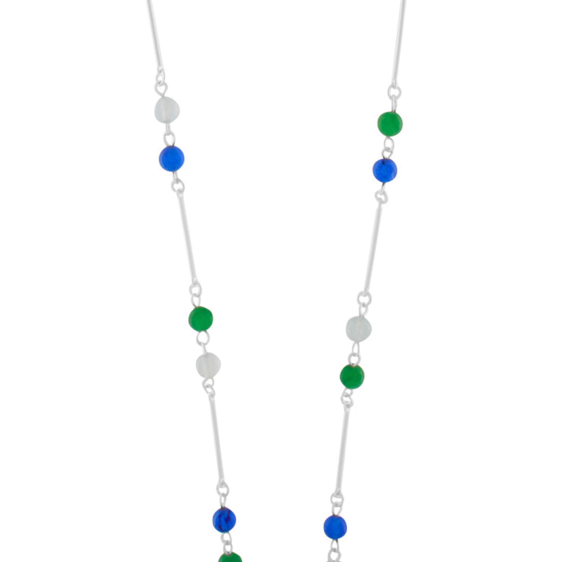 Audrey IN:STORE Adjustable Blueish Necklace Silver Plating, DNSK Copenhagen