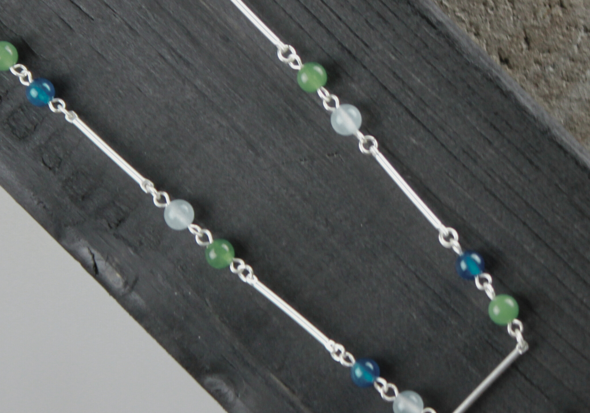 Audrey IN:STORE Adjustable Blueish Necklace Silver Plating, DNSK Copenhagen