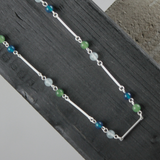 Audrey IN:STORE Collar Ajustable Azulado Plateado