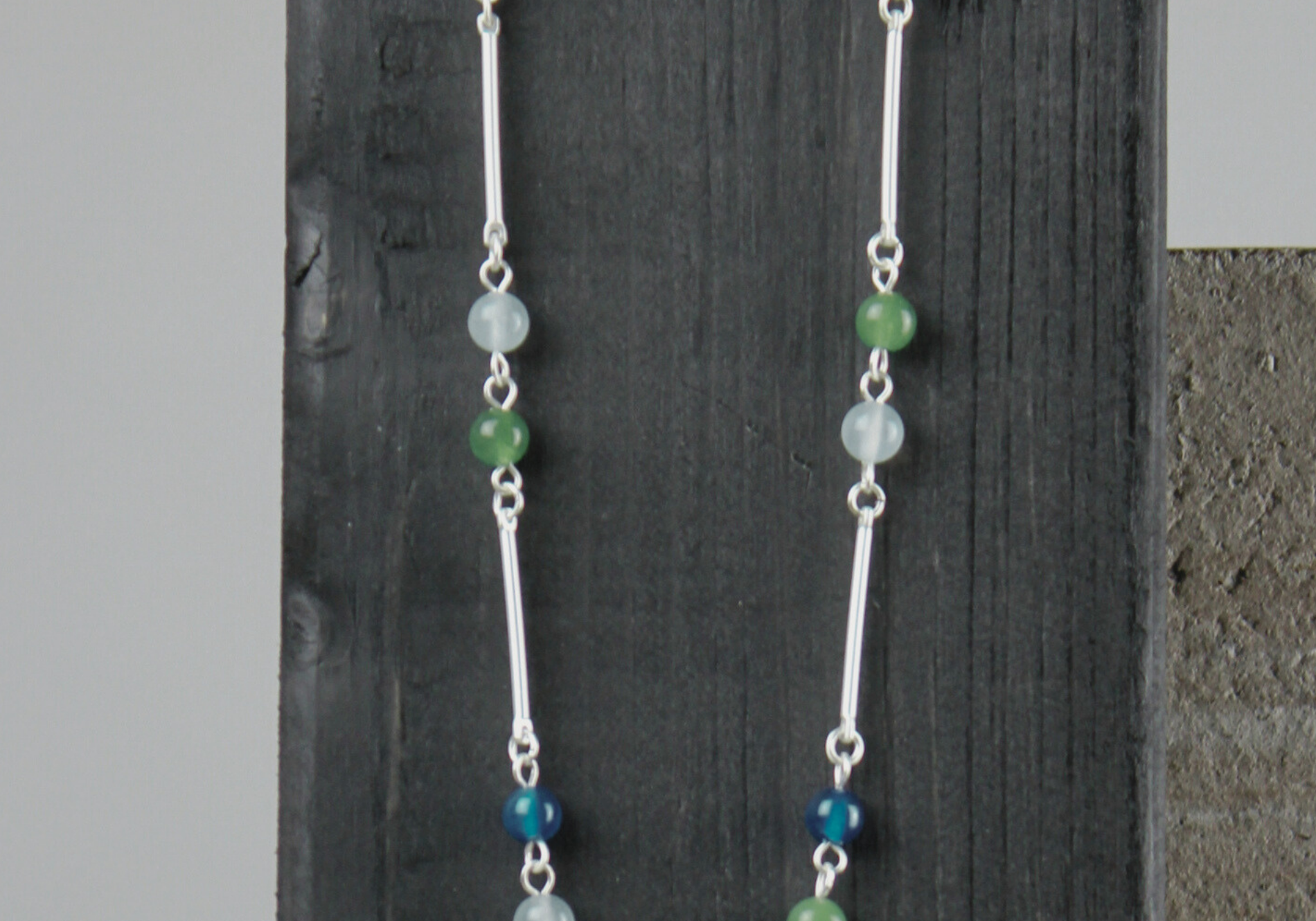 Audrey IN:STORE Adjustable Blueish Necklace Silver Plating, DNSK Copenhagen