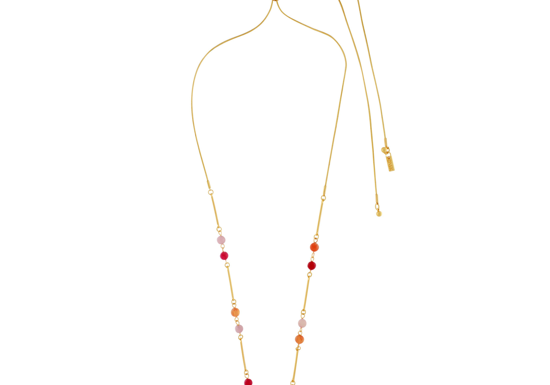 Audrey IN:STORE Adjustable Pinkish Necklace Gold Plating, DNSK Copenhagen