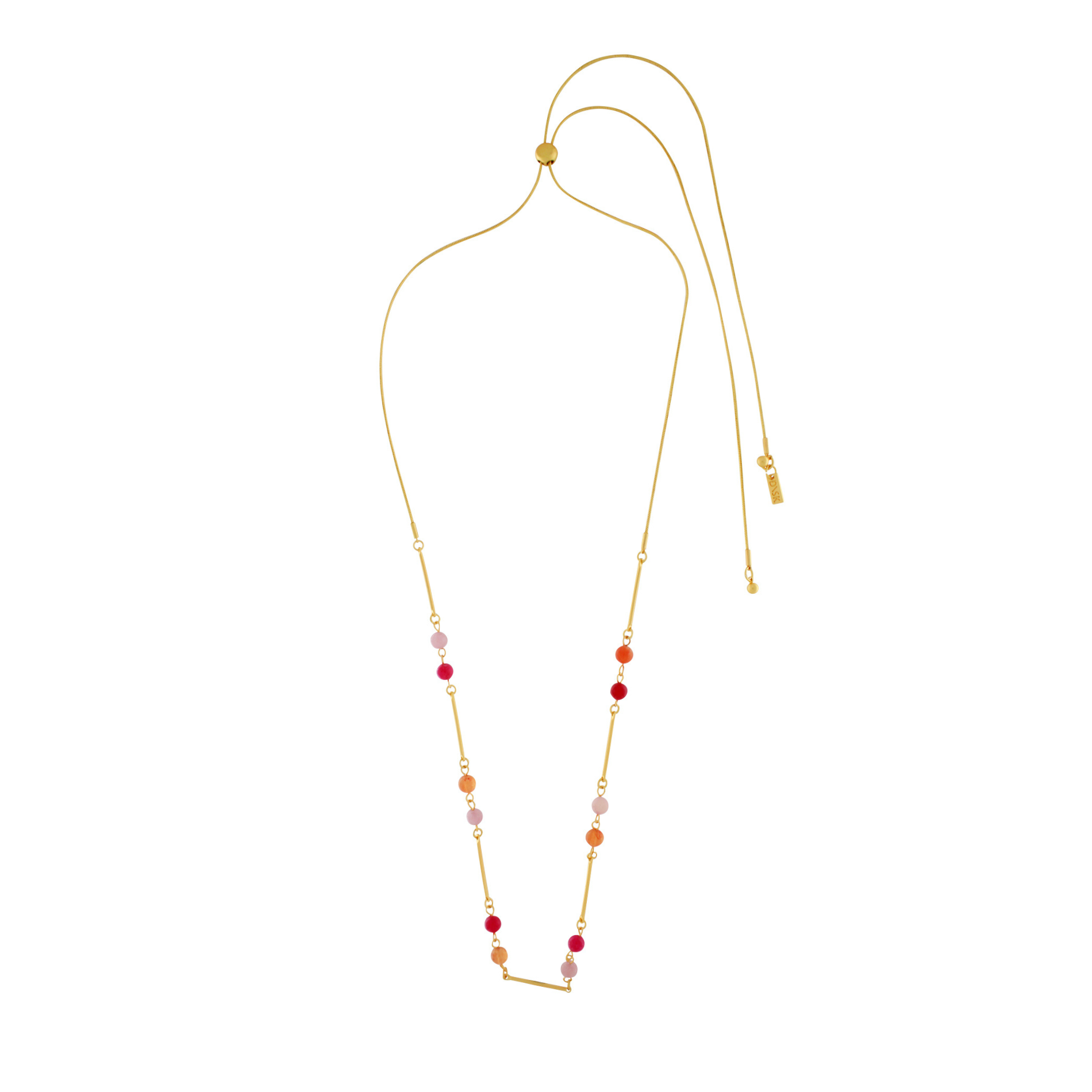 Audrey IN:STORE Adjustable Pinkish Necklace Gold Plating, DNSK Copenhagen