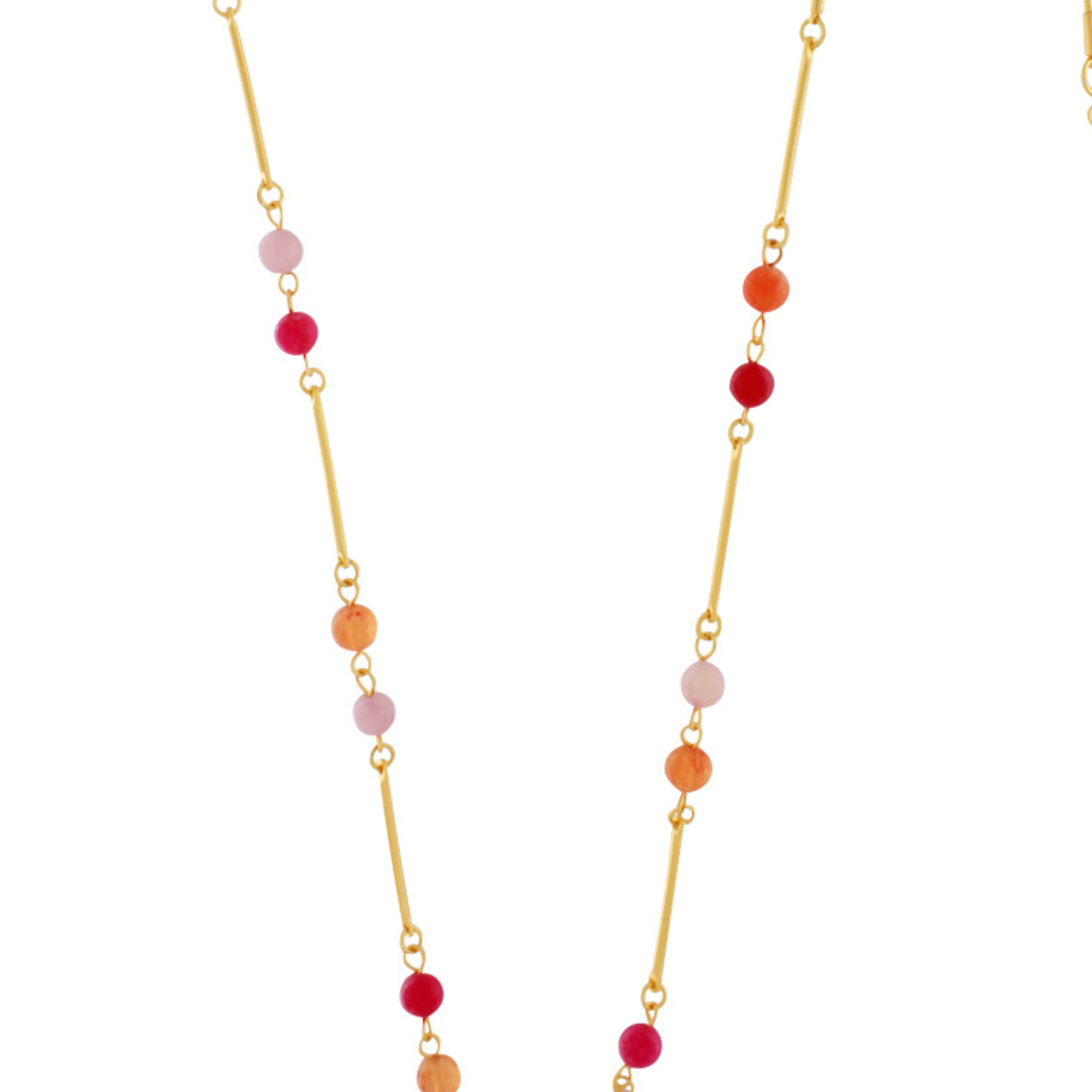 Audrey IN:STORE Justerbart rosa halsband Guldplätering, DNSK Copenhagen
