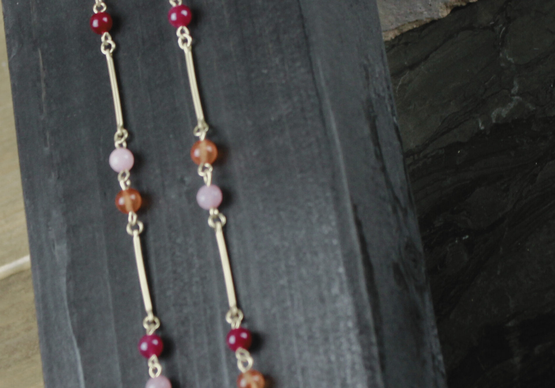 Audrey IN:STORE Adjustable Pinkish Necklace Gold Plating, DNSK Copenhagen