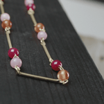Audrey IN:STORE Collier ajustable rose plaqué or, DNSK Copenhagen