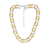 Audrey IN:STORE Collier court 2 tons plaqué or et argent
