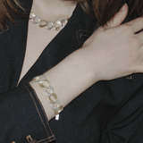 Audrey IN:STORE Collier court 2 tons plaqué or et argent