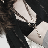 Anastazia IN:STORE Long Collier Knittet Fluide Plaqué Argent