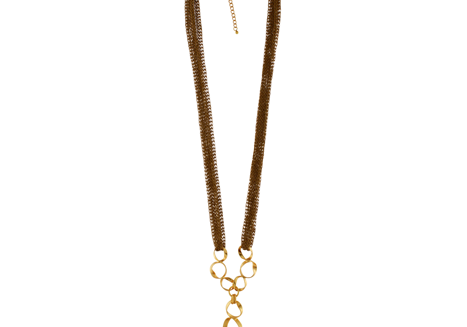 Anastazia IN:STORE Long Knittet Fluid Necklace Gold Plating, DNSK Copenhagen