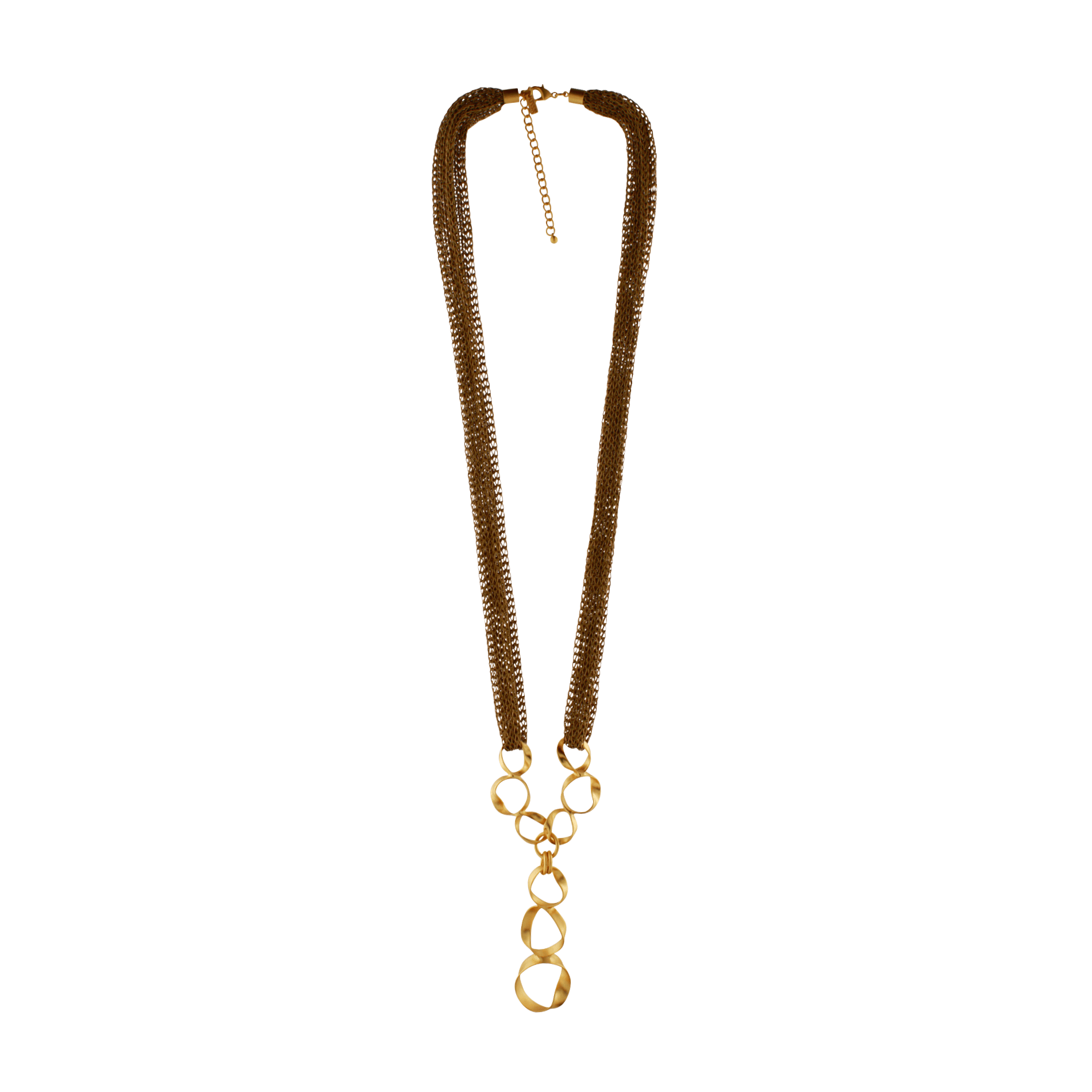 Anastazia IN:STORE Long Knittet Fluid Necklace Gold PlatingDNSK Copenhagen
