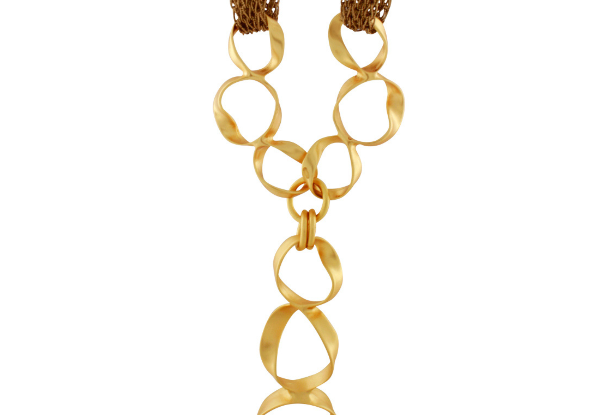 Anastazia IN:STORE Long Knittet Fluid Necklace Gold Plating, DNSK Copenhagen
