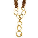 Anastazia IN:STORE Långt stickat fluidhalsband guldplätering