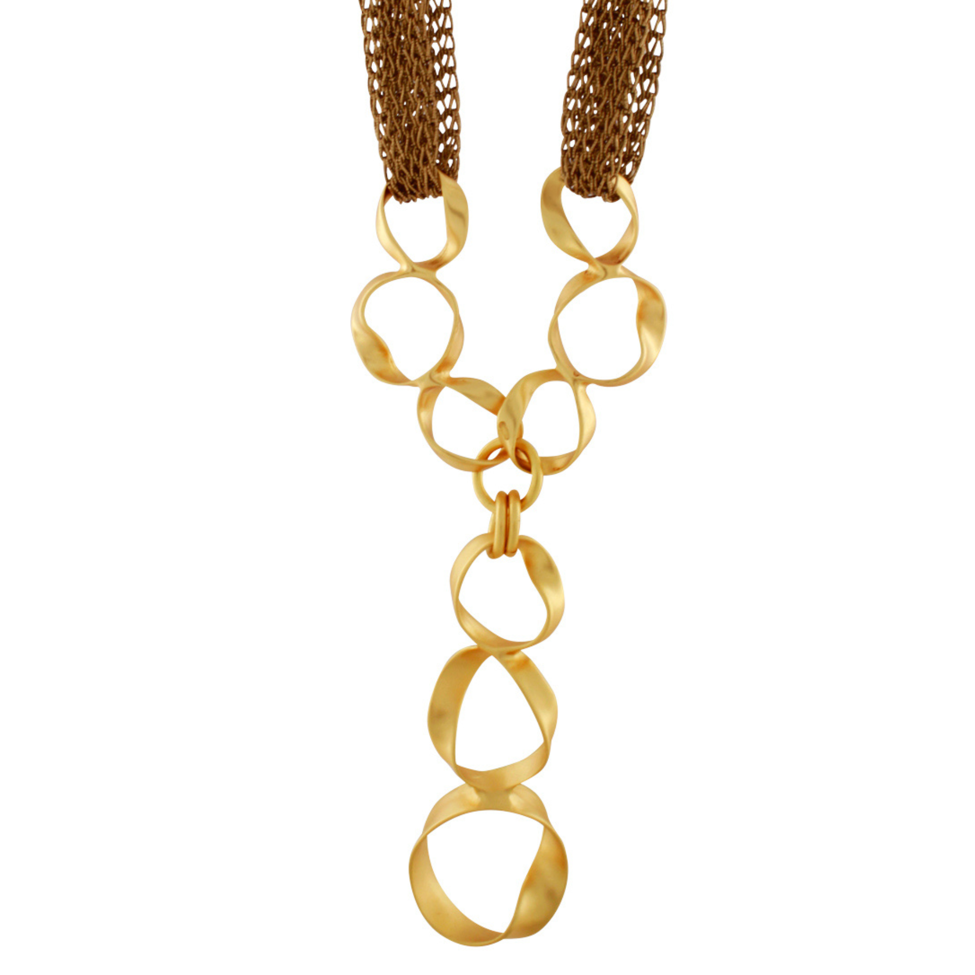 Anastazia IN:STORE Long Knittet Fluid Necklace Gold Plating, DNSK Copenhagen