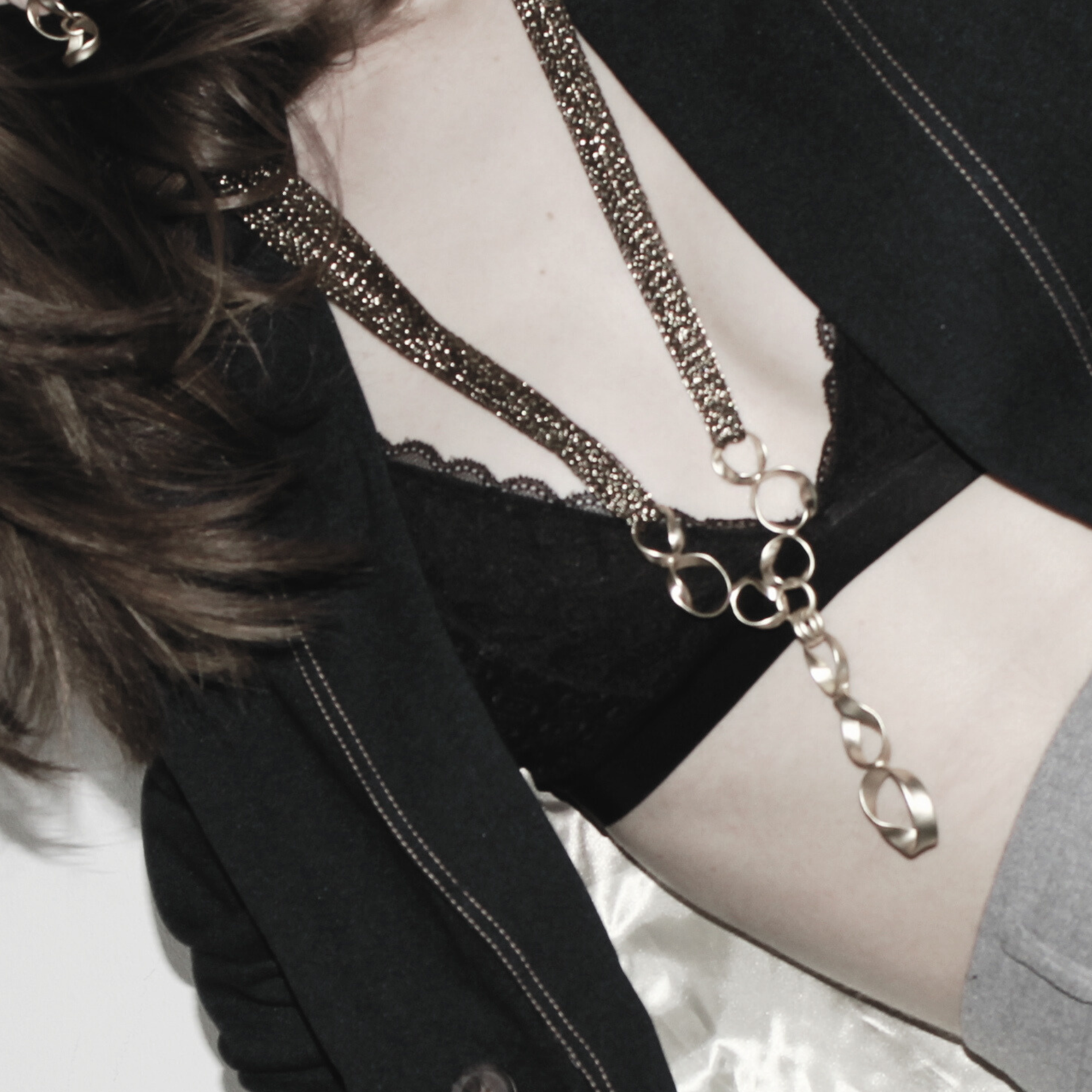 Anastazia IN:STORE Long Knittet Fluid Necklace Gold Plating, DNSK Copenhagen