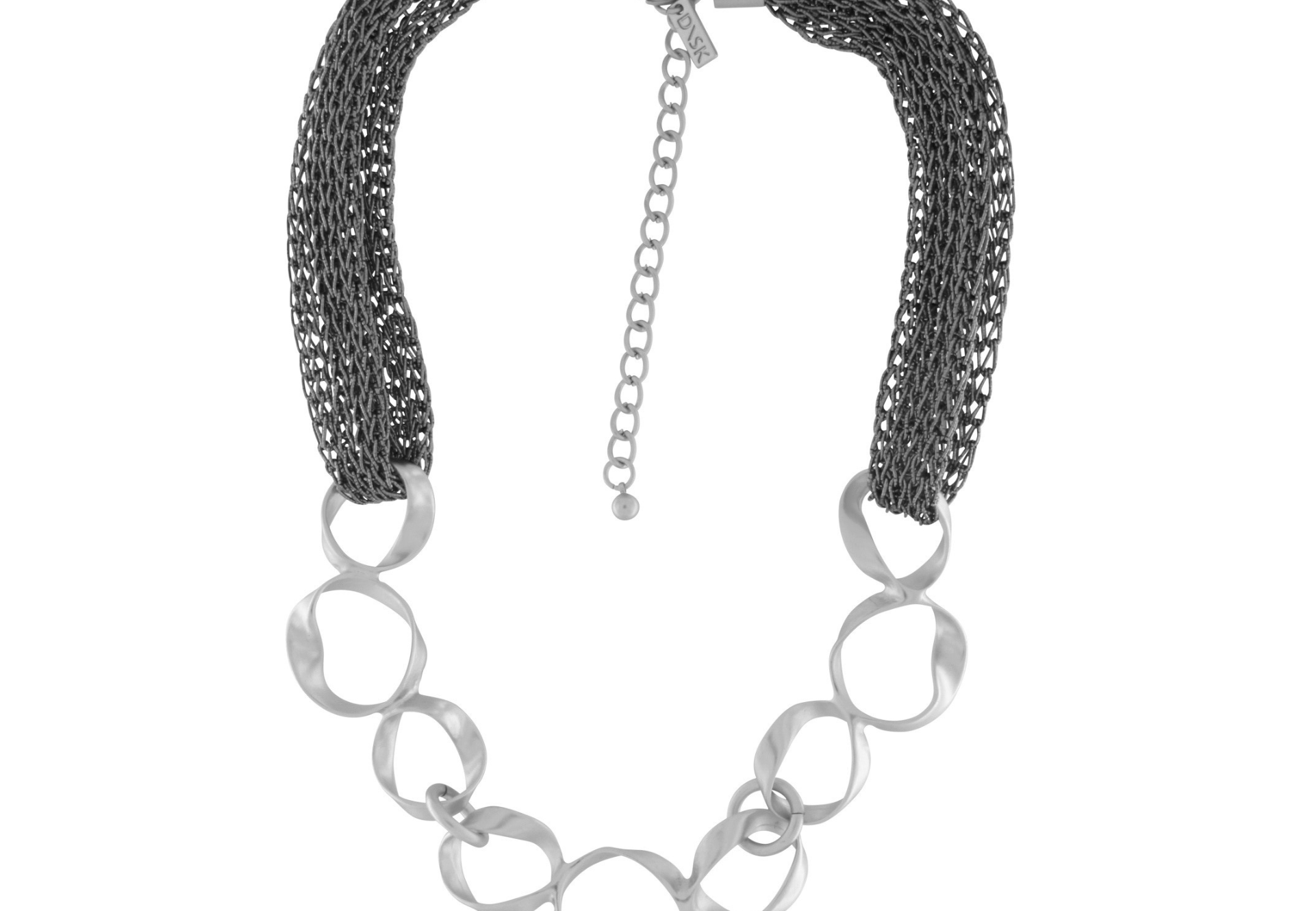 Anastazia IN:STORE Short Knittet Fluid Necklace Silver Plating, DNSK Copenhagen