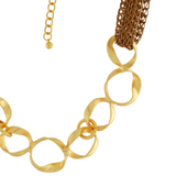 Anastazia IN:STORE Kort stickat flytande halsband guldplätering