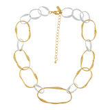 Elysian IN:STORE 2-tonat kort organiskt halsband Guldplätering