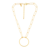 Tempeste IN:STORE Korte paperclip ketting verguld