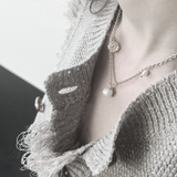 Audrey IN:STORE Korte Stip & Multi Parel Ketting Verguld