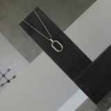 Tula IN:STORE Adjustable Oval Ring Necklace Silver Plating