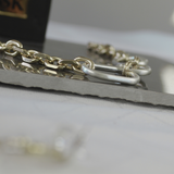 Tula IN:STORE Kort 2-tons asymmetriskt ovalt ringhalsband Silverplätering