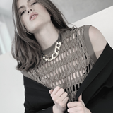 Anastazia IN:STORE Korte dikke schakel ketting Hematiet Plating