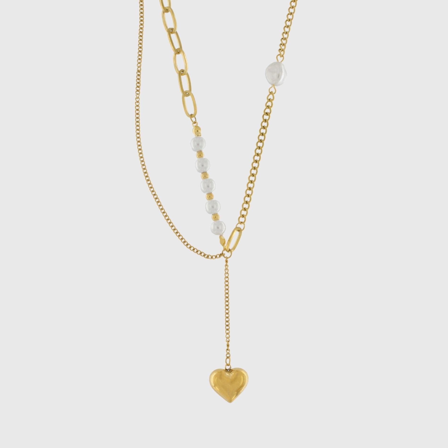 Love Waterproof Heart Necklace 18 Carat GoldIDansk Copenhagen