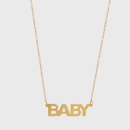 Love Waterproof BABY Necklace 18K Gold Plating