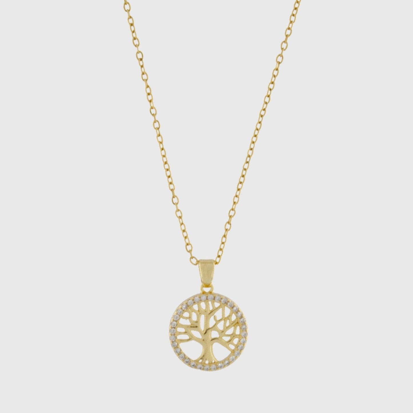 Love Waterproof TREE OF LIFE Necklace 18K Gold Plating