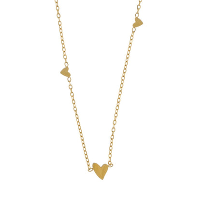 Love Waterproof 3 Mini Heart Necklace 18K Gold Plating I Dansk Copenhagen