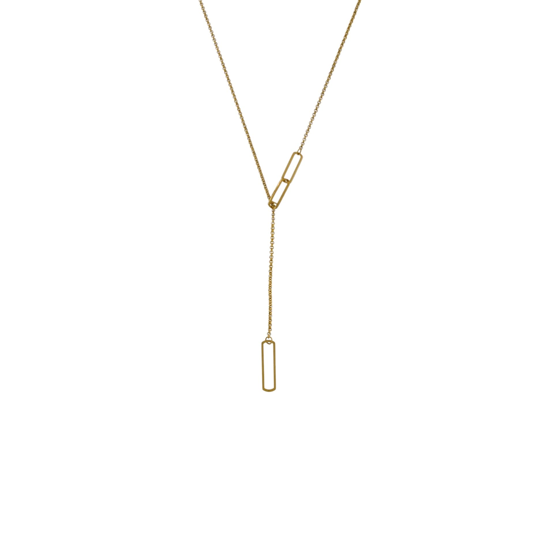 Courage Waterproof Single Links Y Chain Necklace 18K Gold Plating I Dansk Copenhagen