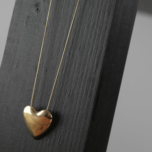 Love Waterproof Mega Heart Necklace 18K Gold PlatingIDansk Copenhagen