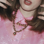 Courage Waterproof Short Mega Ball Necklace Gold Plating -DNSK Copenhagen