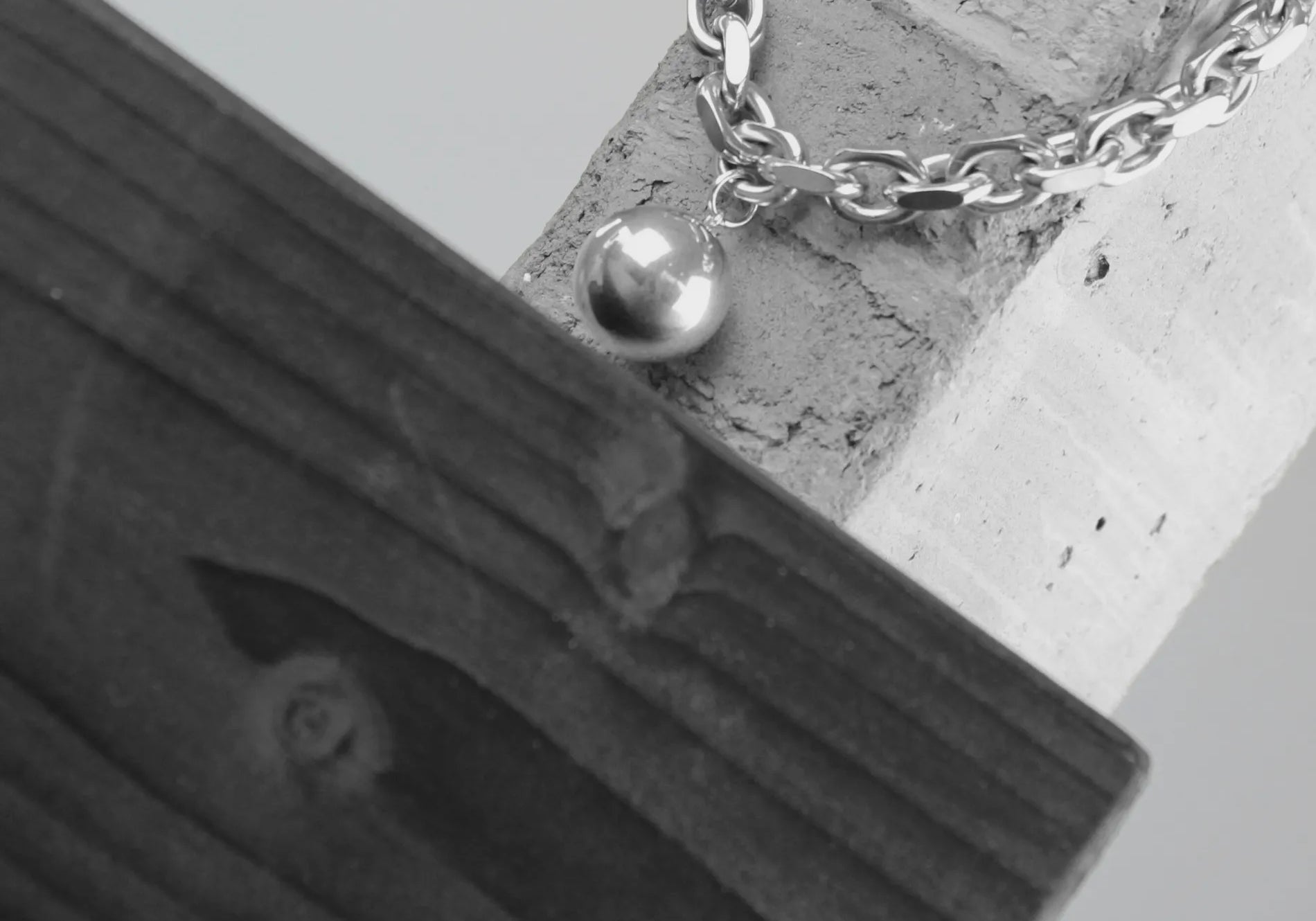 Courage Waterproof Korte Mega Bal Ketting Zilver Verguld, Dansk Copenhagen