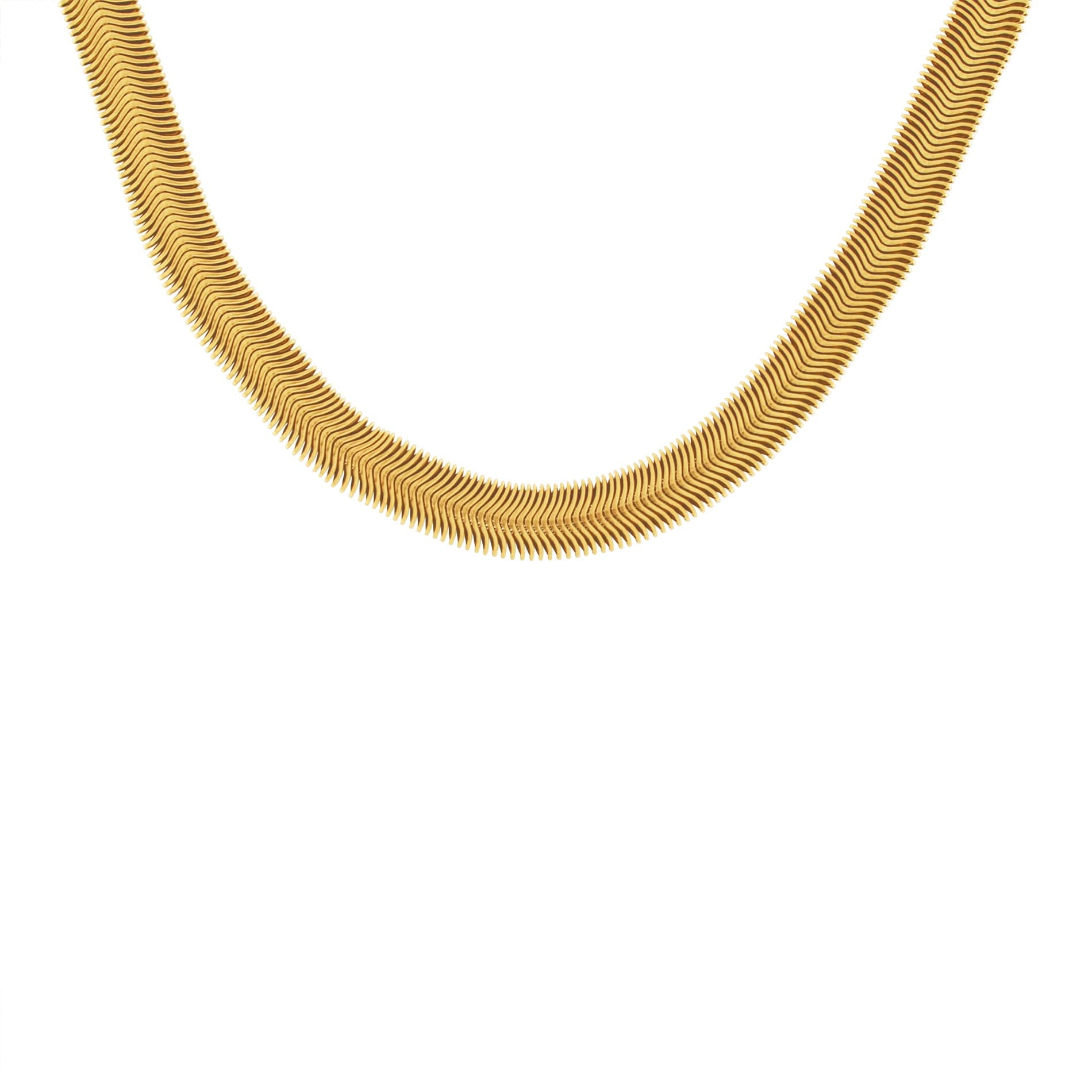 Passion Waterproof Short Herringbone Statement Necklace Gold Plating I Dansk Copenhagen