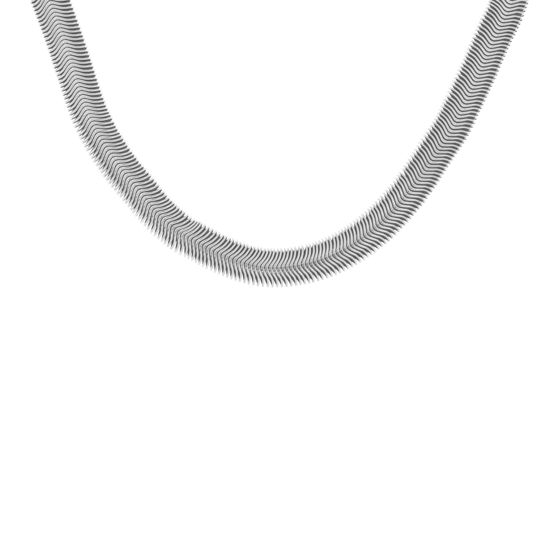 Passion Waterproof Short Herringbone Statement Necklace Silver Plating I Dansk Copenhagen