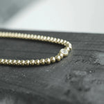 Joy Waterproof Clear CZ & Ball Necklace 18K Gold Plating -DNSK Copenhagen