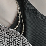 Passion wasserfester 2 Kugeln Halskette 18K Goldplattierung