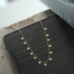 Joy Waterproof Short CZ Multi Crystal Necklace Gold Plating -DNSK Copenhagen