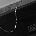 Passion Waterproof Twisted 2mm Herringbone Necklace Silver Plating, Dansk Copenhagen