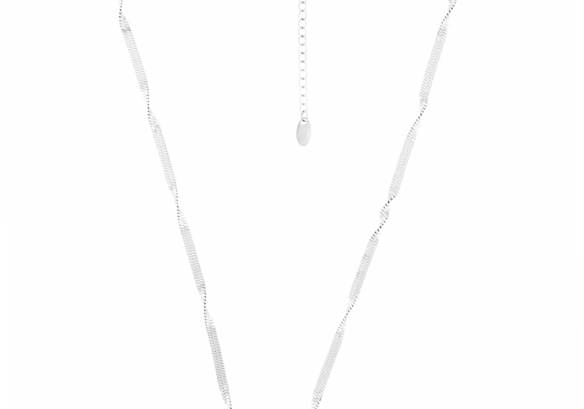 Passion Waterproof Torsadé 2mm Herringbone Collier Plaqué Argent, {{6cbe4f0c537a4acfbdd158d12a41423}}