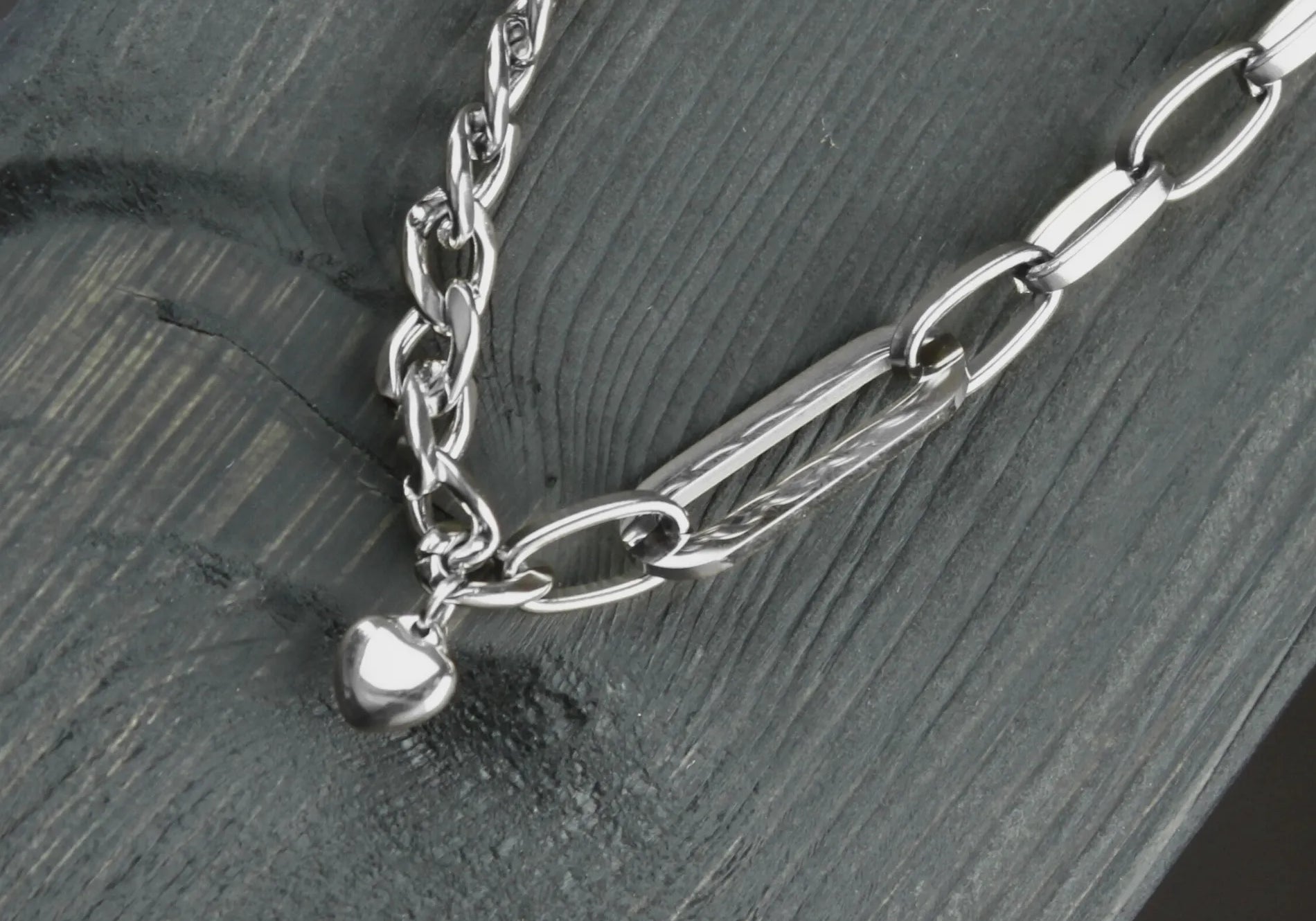 Courage Waterproof T-Bar Heart Necklace Silver Plating, Dansk Copenhagen