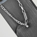 Courage Waterproof T-Bar Heart Necklace Silver Plating -DNSK Copenhagen