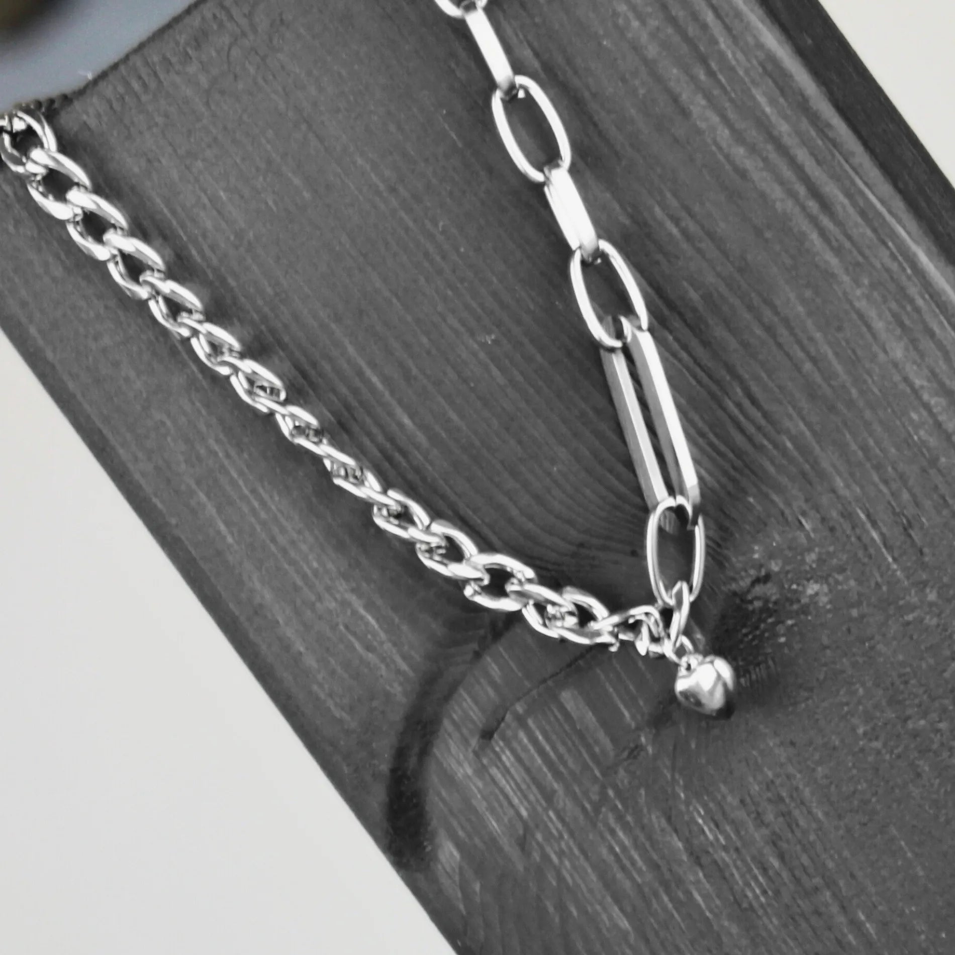 Courage Waterproof T-Bar Heart Necklace Silver Plating, Dansk Copenhagen